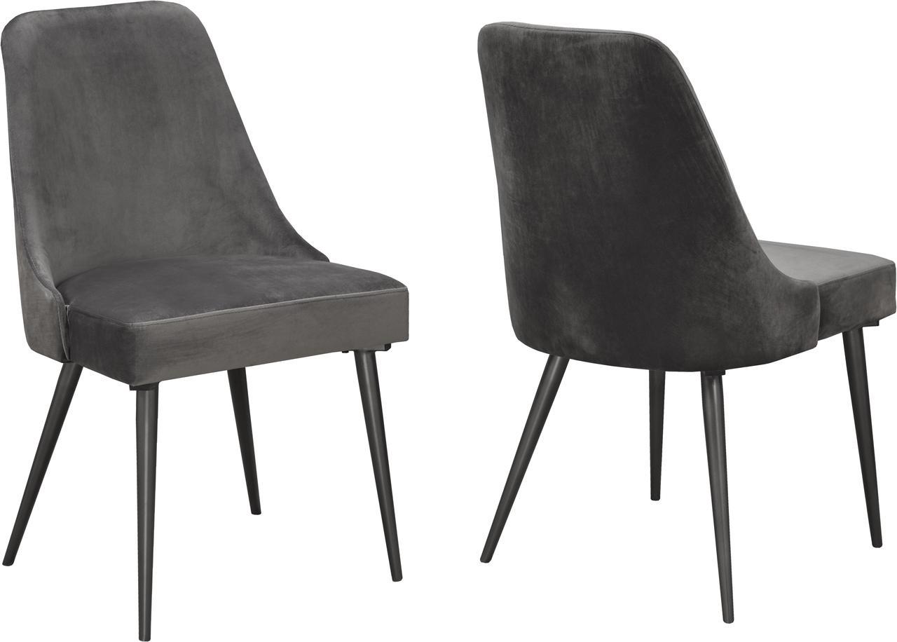 Brassex Luna Dining Chair - Set of 2 - Grey  (XA682 GR)