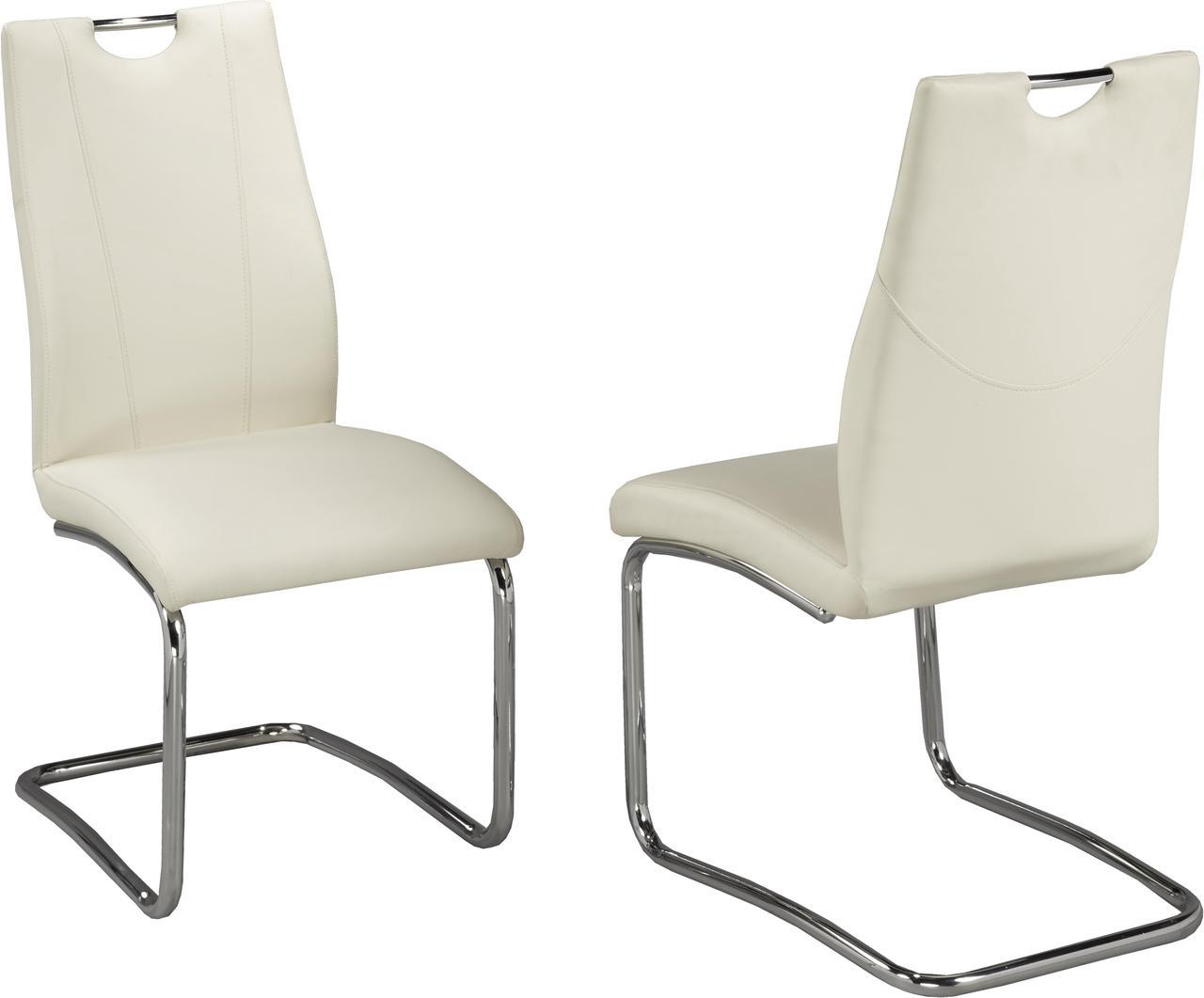 Brassex Poppy Dining Chair  - Set of 2  - White  (C-827 WH)