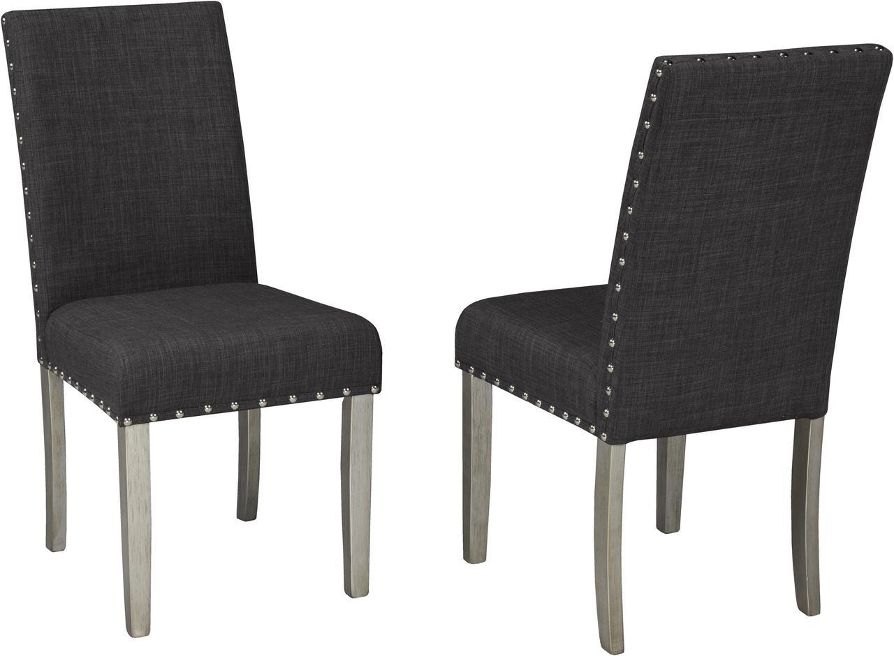 Brassex Bella Dining Chair - Set of 2  - Dark Grey  (163-22DGY)