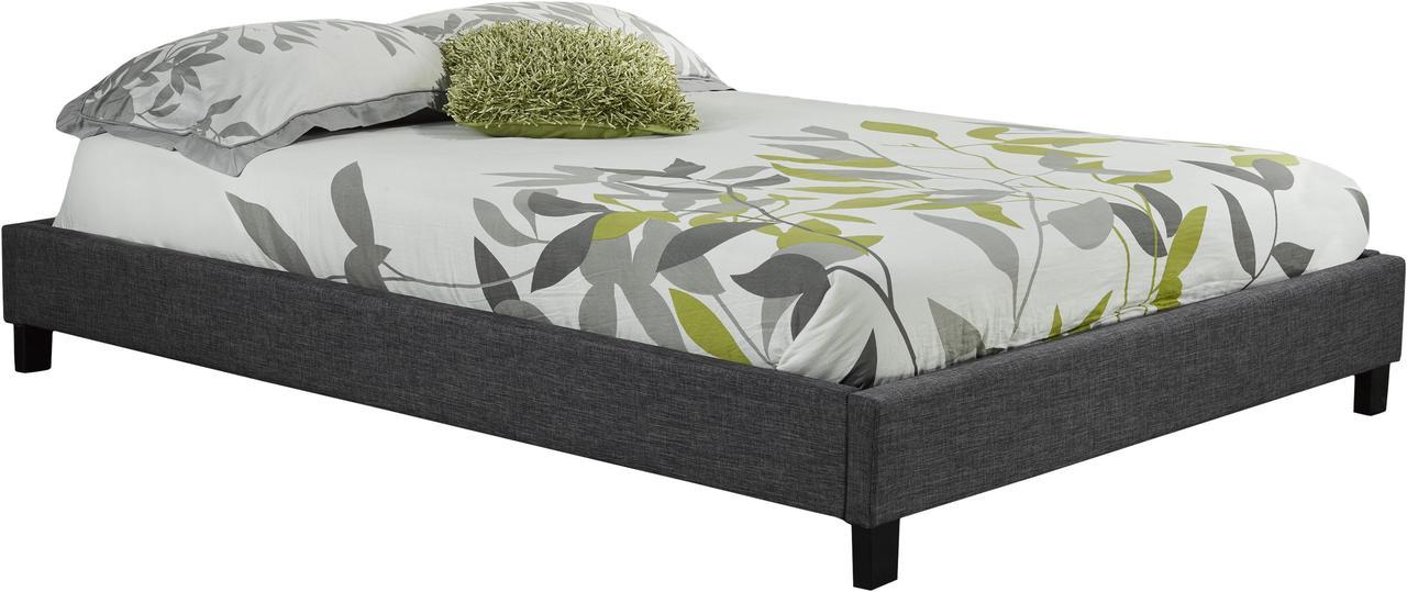 Brassex Queen Platform Bed Frame  - Grey  (90012 Q)