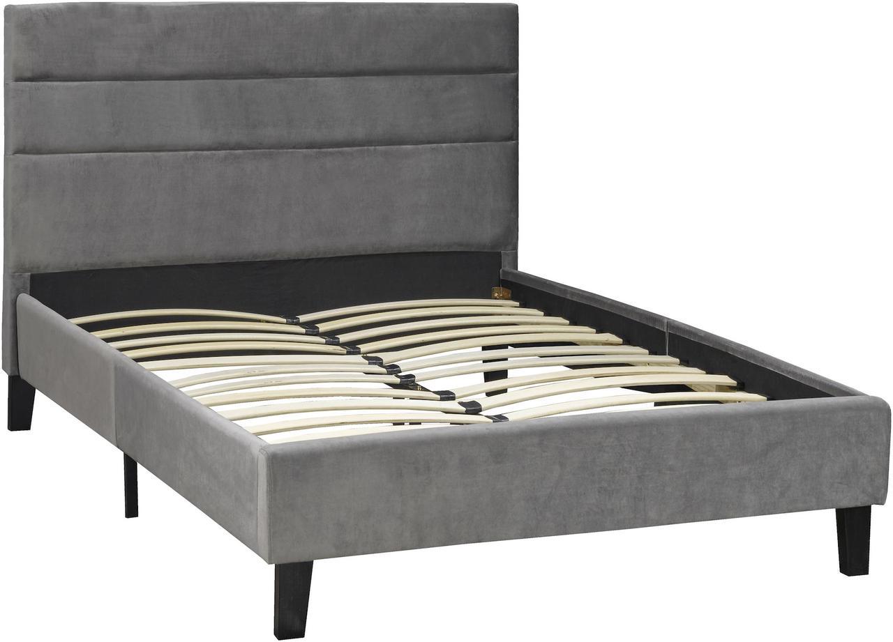 Brassex Orabelle Double Platform Bed - Grey  (LX895 F GR)