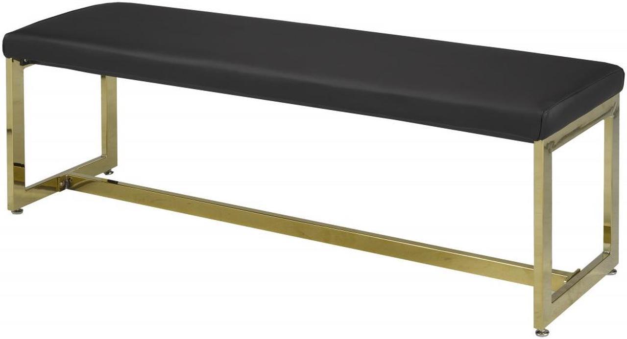 Brassex Cheyenne Accent Bench - Black/Gold  (C-1076BK GOL)