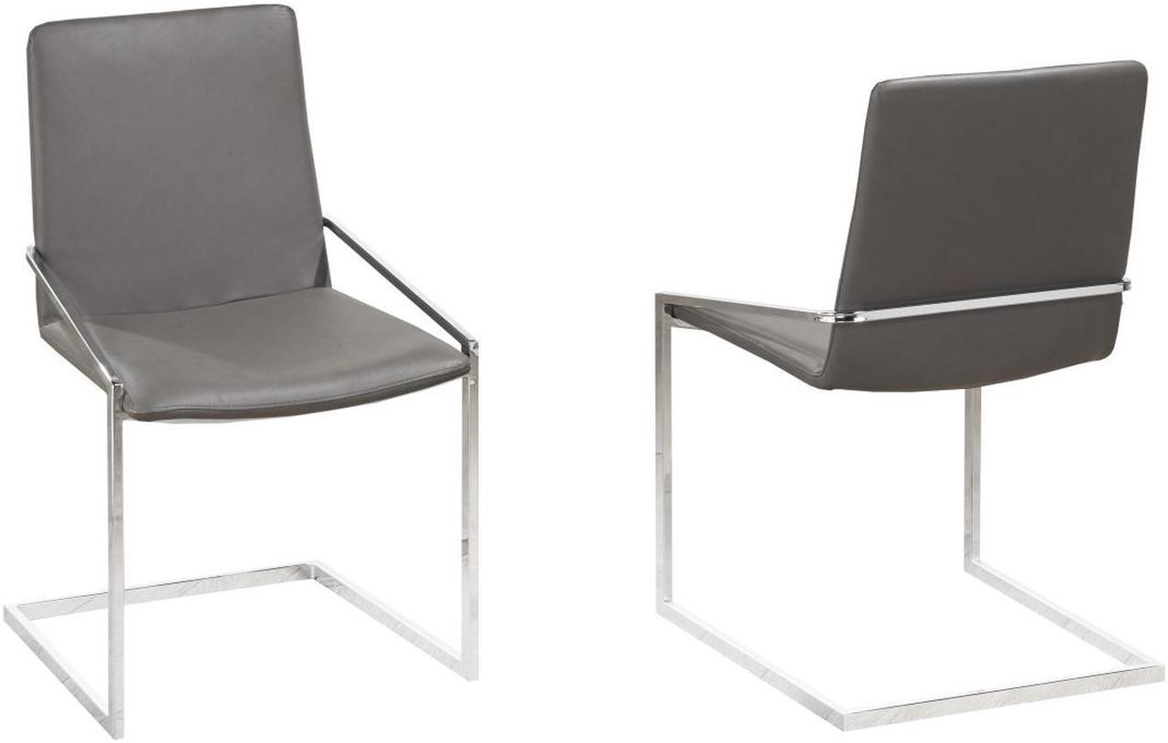 Brassex Baylor Dining Chair - Set of 2 - Grey  (3656-CP)