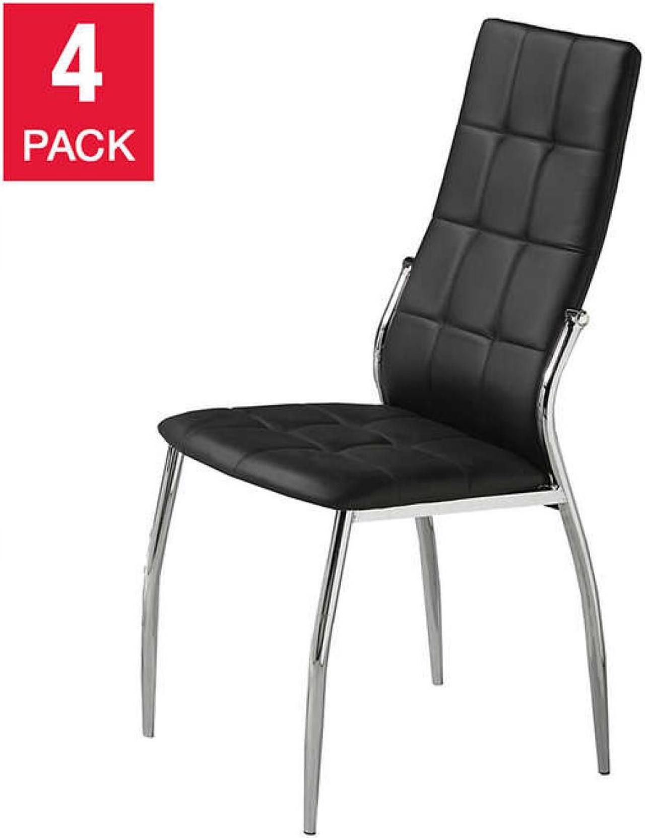 Brassex Orion Dining Chair - Set of 4 - Black  (DC1142-BLK)