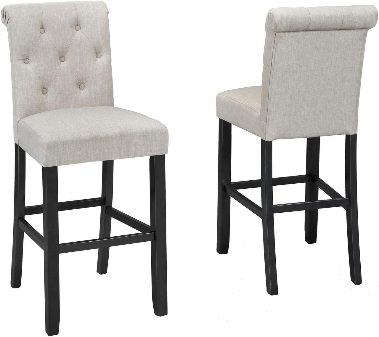 Brassex Bar Stool - Set of 2 - Beige  (638-29 BE)