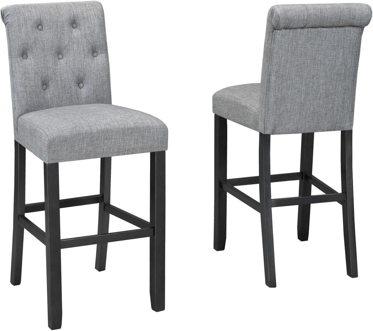 Brassex Bar Stool - Set of 2 - Grey  (638-29 GR)