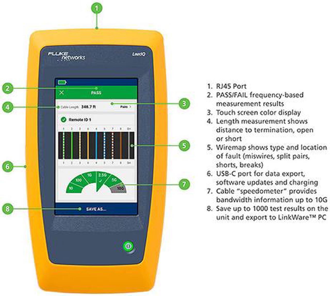 Alt view image 2 of 2 - Fluke Networks LIQ-100-IE Industrial Ethernet Tester