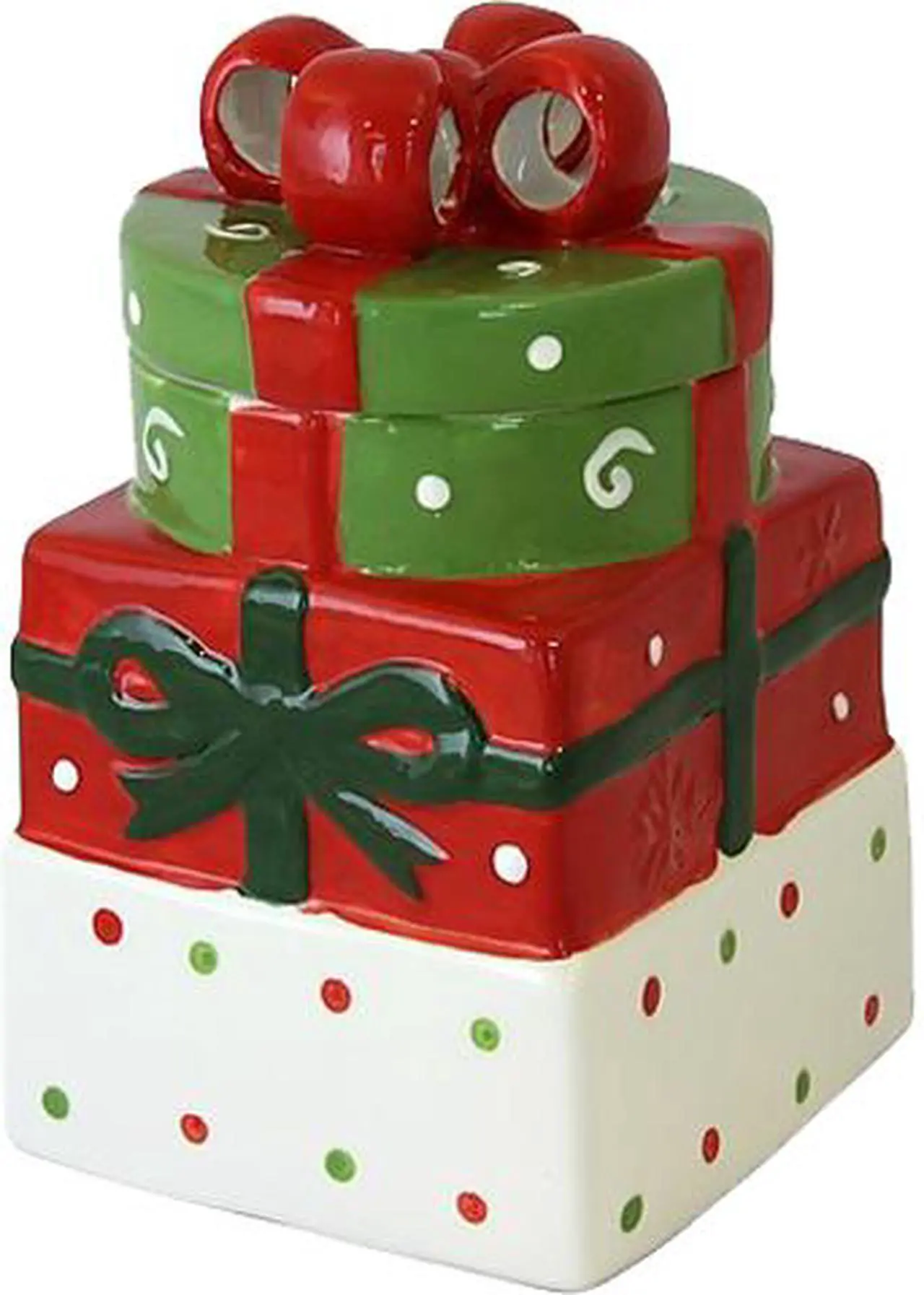 Main image of Gibson Christmas Estate 7.5" Gift Box Cookie Jar