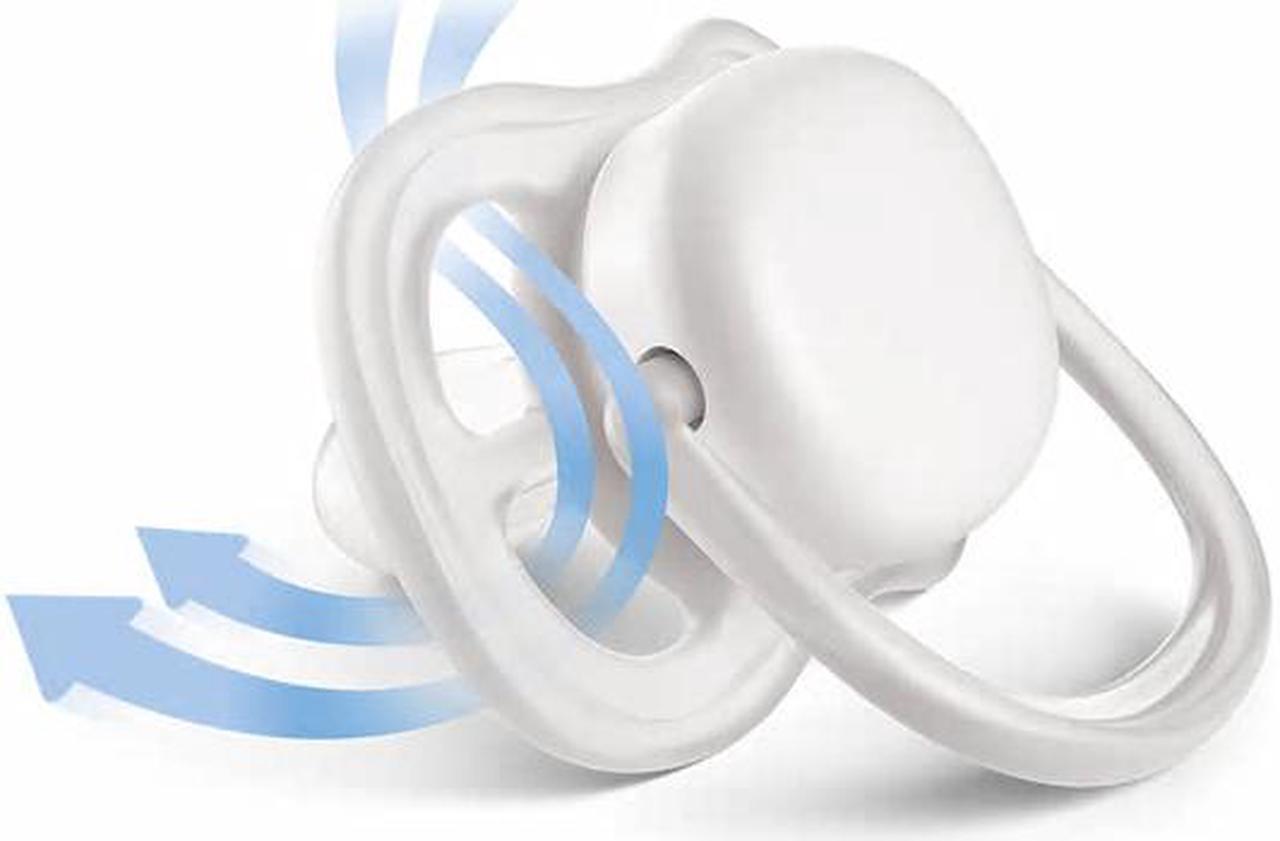 Alt view image 5 of 6 - Philips Avent Ultra Air Pacifier, 0-6 Months, Blue/Green, 2-pack, SCF244/20