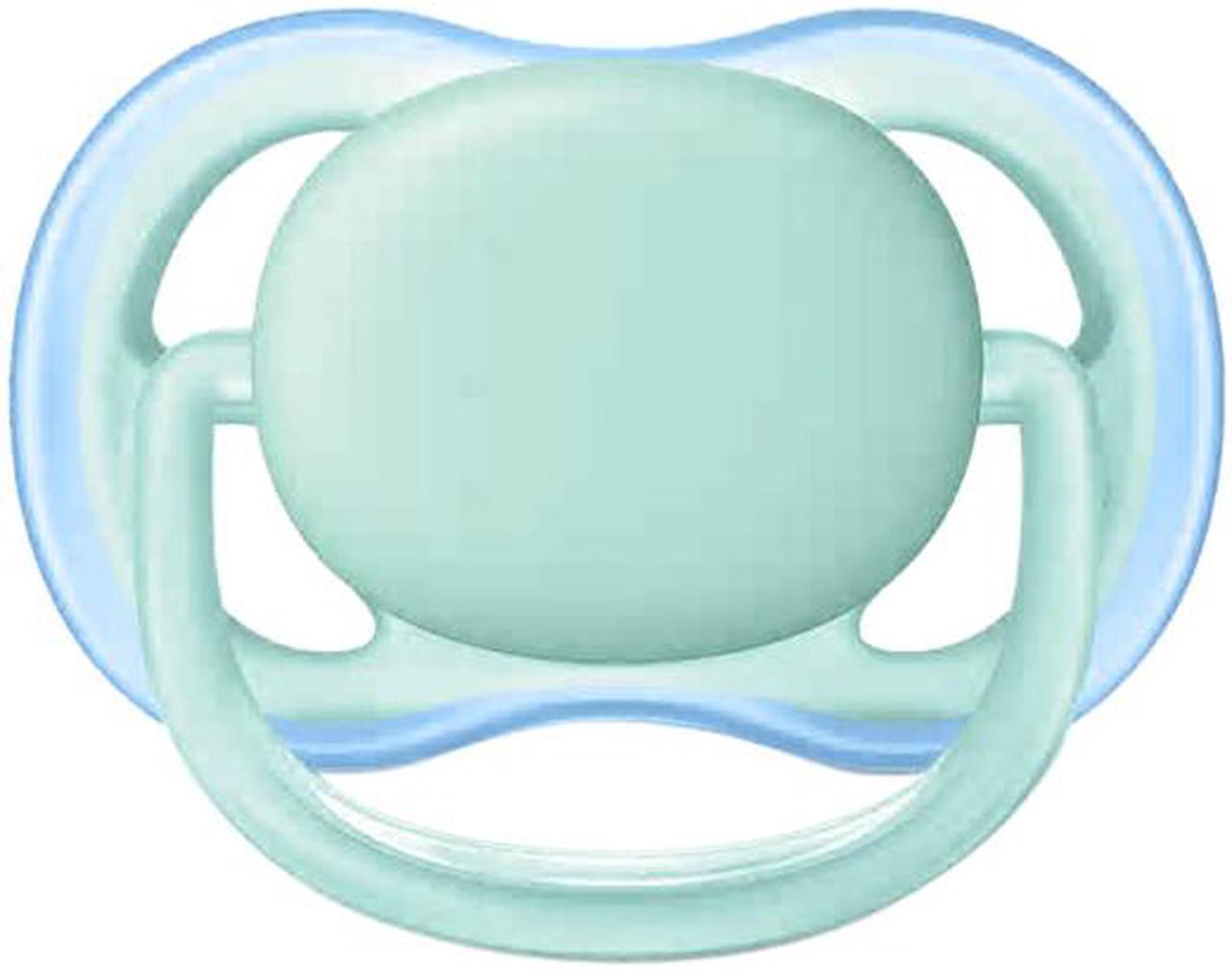 Alt view image 2 of 6 - Philips Avent Ultra Air Pacifier, 0-6 Months, Blue/Green, 2-pack, SCF244/20