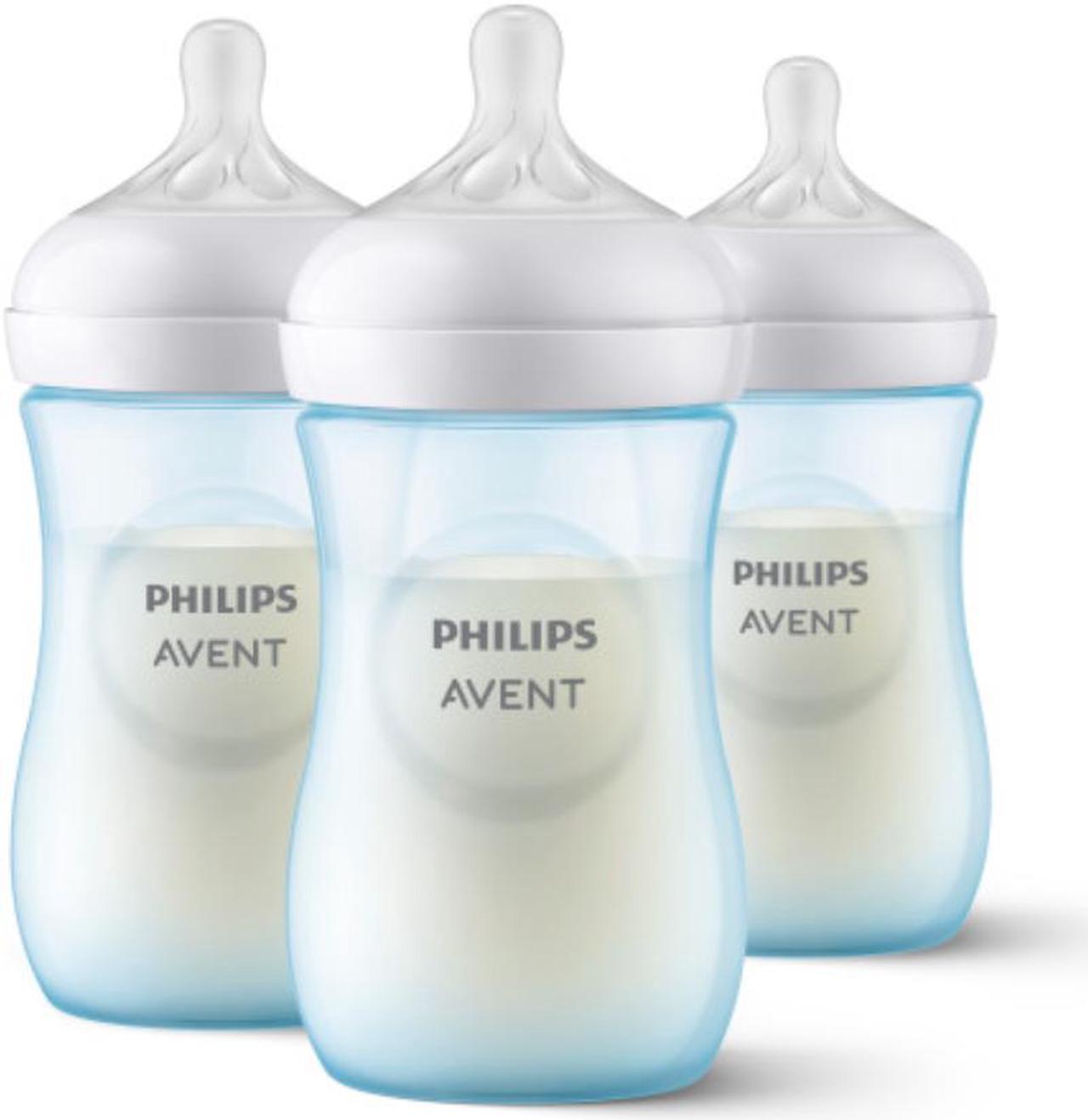Main image of Philips Avent Natural Baby Bottle With Natural Response Nipple, Blue, 9oz, 3pk, SCY903/23