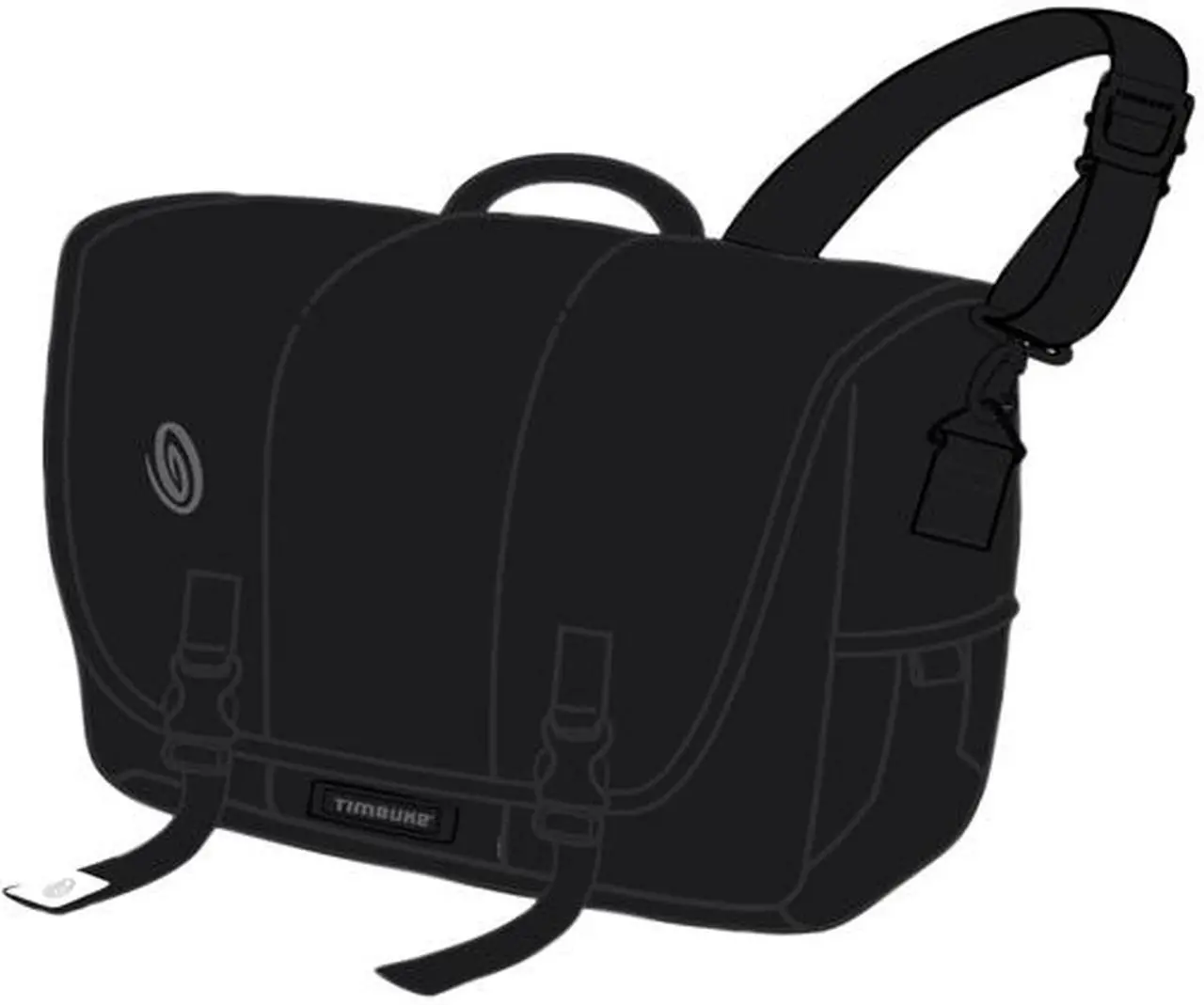 Alt view image 3 of 7 - Timbuk2 Commute Messenger Black/Black/Black 269-4-2001 up to 15 inches -M