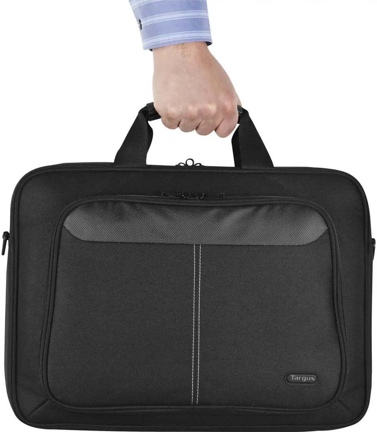 Alt view image 4 of 7 - Targus Intellect TBT240US Carrying Case (Sleeve) for 15.6" to 16" Notebook - Black - TAA Compliant - Nylon Exterior Material - Carrying Strap - 11.8" Height x 16.3" Width x 2.8" Depth