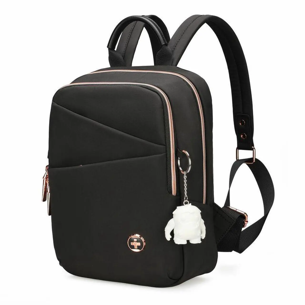 Main image of Swissdigital KATY ROSE NG Black M Backpack - Stylish, Eco-Friendly Bag with Patented USB Charging Port - RFID Protection Pocket - Padded Tablet Compartment (Fits up to 9.75" Tablet) SD1646-01