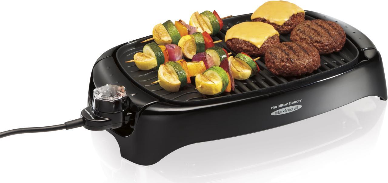 Alt view image 2 of 5 - Hamilton Beach 8 Serving Health Smart Indoor / Outdoor Smokeless Grill 31605N