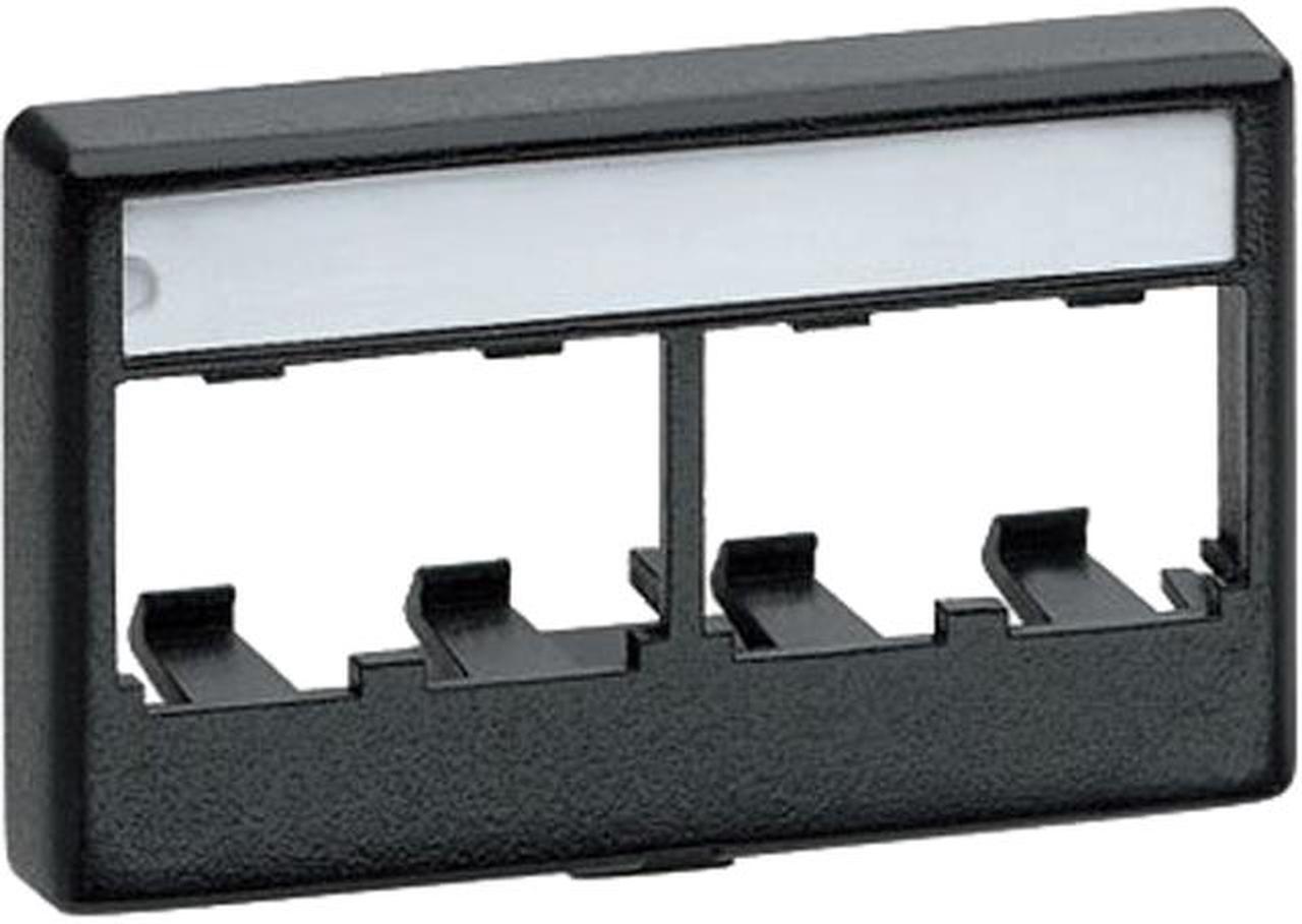 Main image of PANDUIT CFFPL4BL Wall Plate,Furniture,4Ports,Black