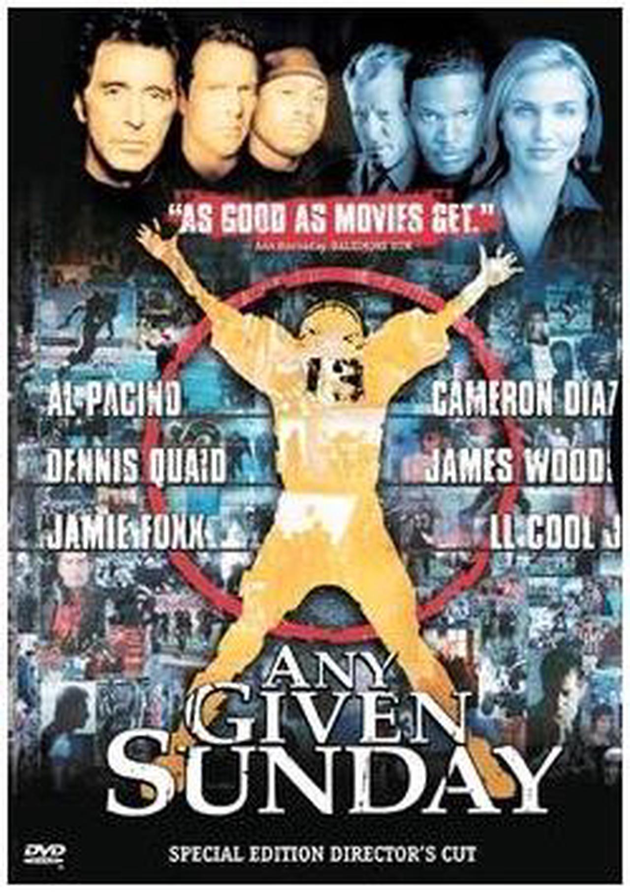 Alt view image 2 of 2 - Any Given Sunday Al Pacino, Dennis Quaid, James Woods, Edward Burns, Cameron Diaz, Ann-Margaret, Todd Bacile, Bill Bellamy, Elizabeth Berkley, Dion Brown
