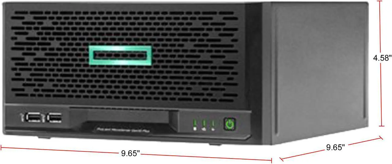 Alt view image 2 of 2 - HPE ProLiant MicroServer Gen10 Plus Intel Xeon E-2224 S100i 4LFF-NHP (3.5") 180W External Power Supply Server