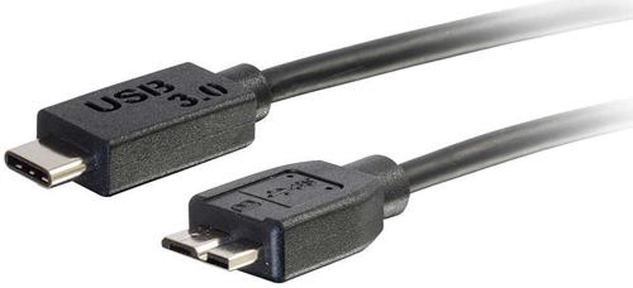 Alt view image 2 of 5 - C2G 28864 10FT USB 3.0 (USB 3.1 GEN 1) USB-C TO USB MICRO-B CABLE M/M - BLACK
