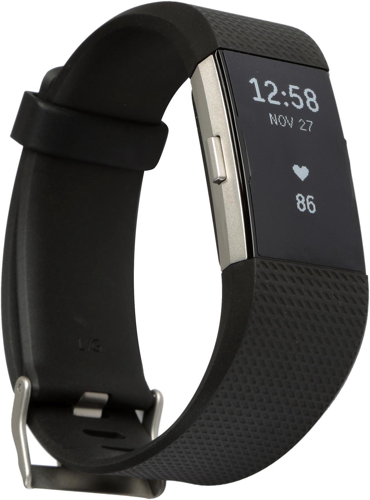 Main image of Fitbit Charge 2 Heart Rate and Fitness Wristband Large - Black