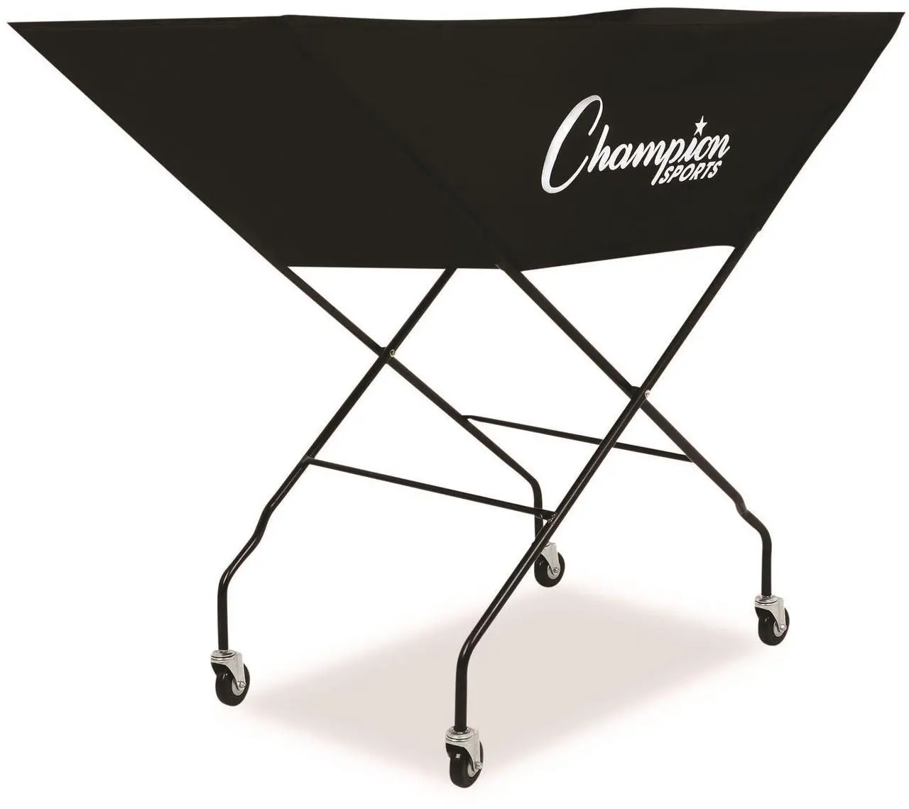 Alt view image 3 of 3 - Champion Sports VCPRO Pro Collapsible Volleyball Cart - 23" x 55" x 41" - Black