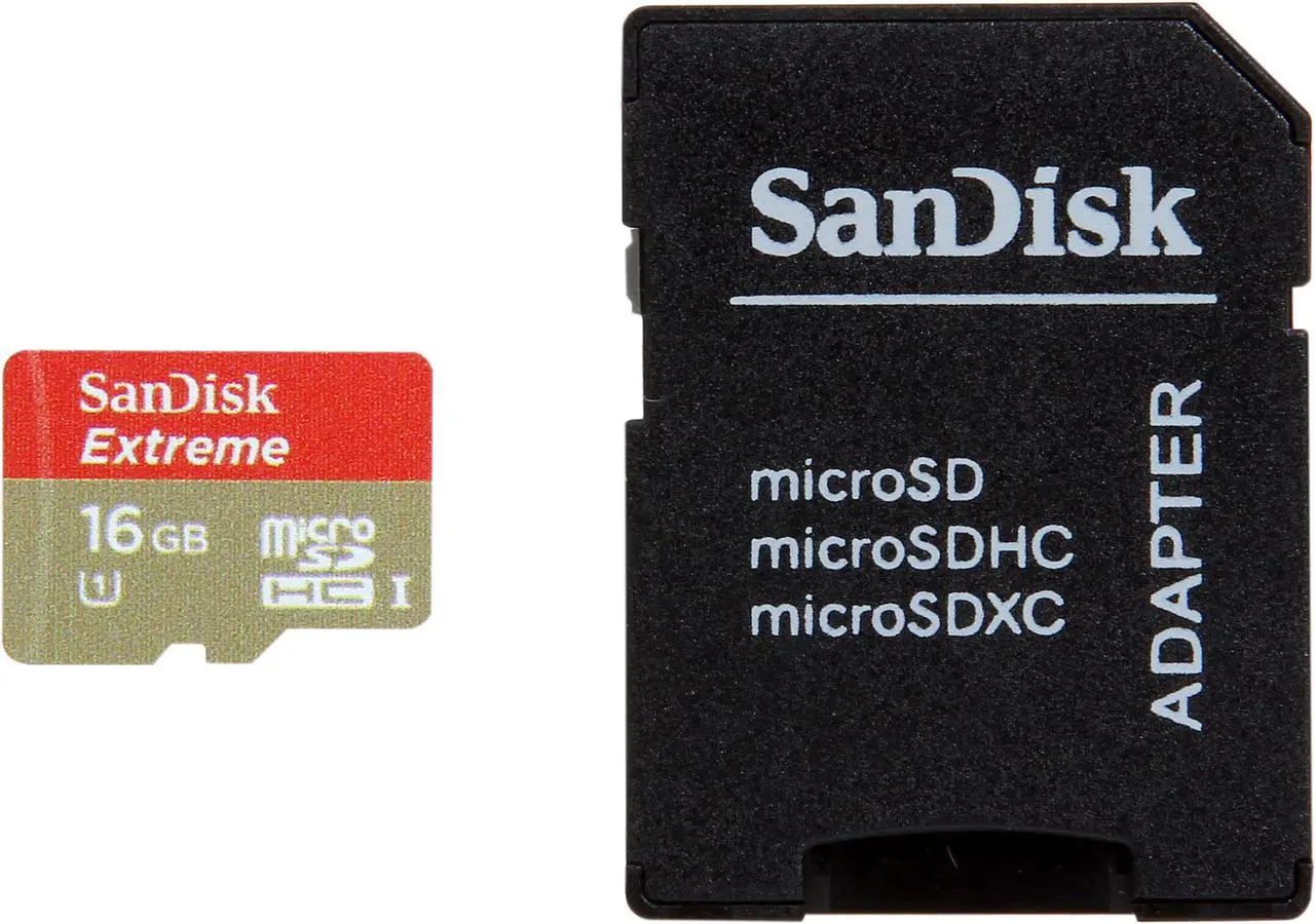 Main image of SanDisk Extreme 16GB Micro SDHC UHS-1/Class 10 Flash Memory