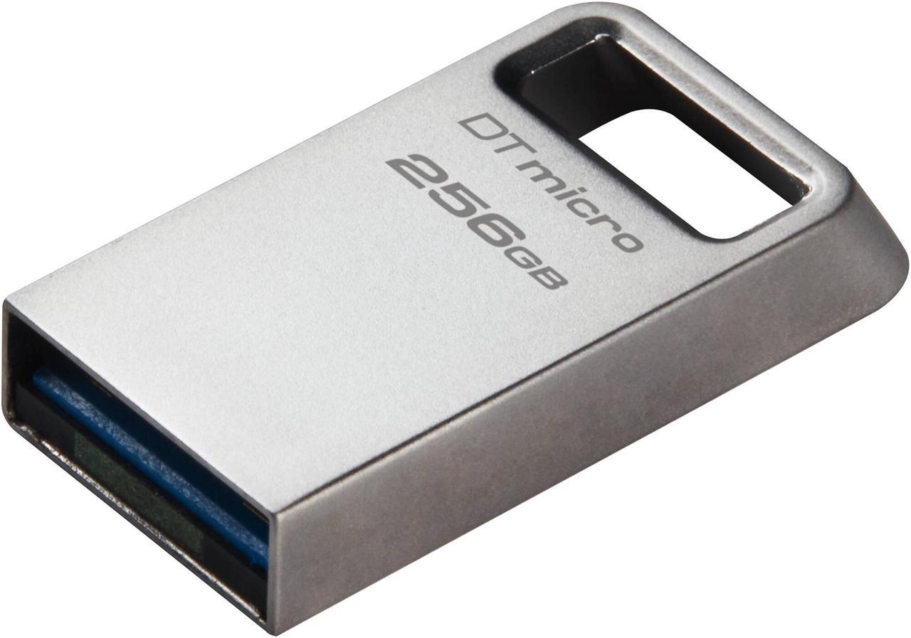 Kingston DataTraveler Micro 256GB USB Flash Drive, Ultra-Small Premium Metal Design, DTMC3G2/256GB