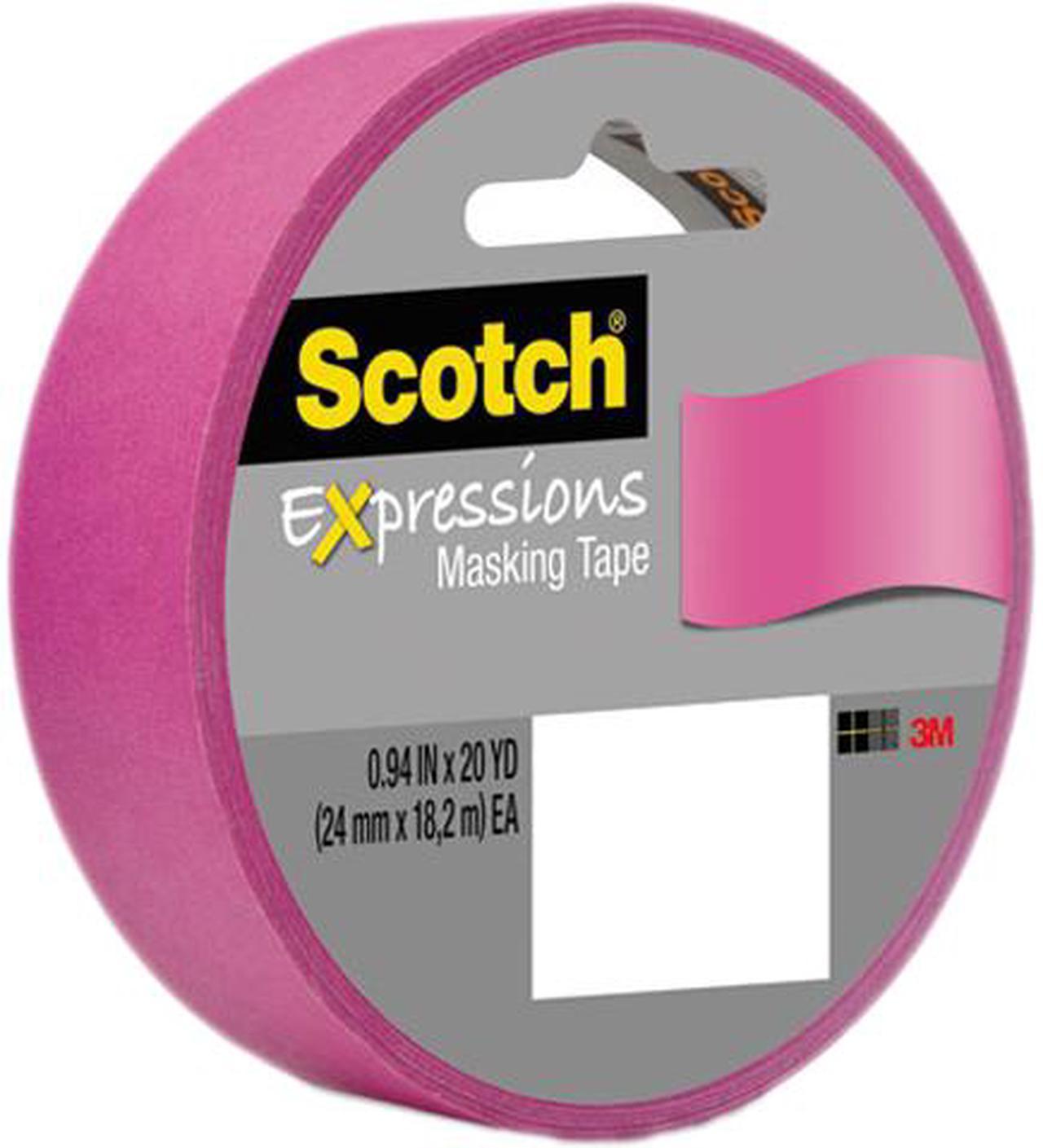 Scotch Decorative Masking Tape 1"X 20 Yards-Dark Pink