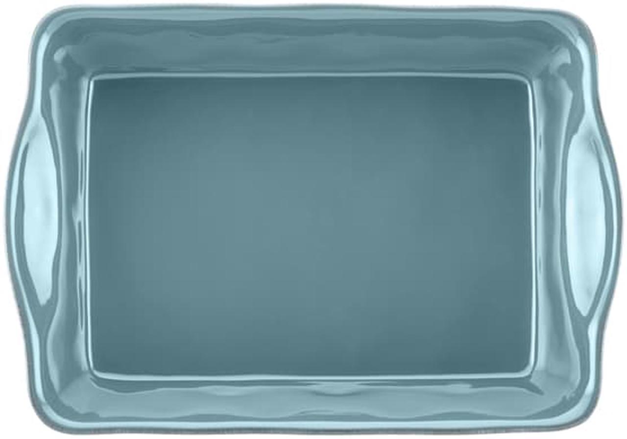 Alt view image 3 of 4 - Rachael Ray Cucina Stoneware 9-Inch x 13-Inch Rectangular Baker, Agave Blue