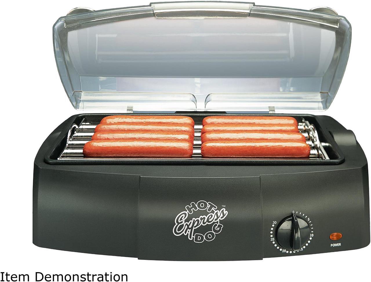 Alt view image 2 of 3 - Hot Dog Express Countertop Hot Dog Electric Cooker, Cooks Up to 8 Hot Dogs Sausages, Kielbasa, Hamburgers and More