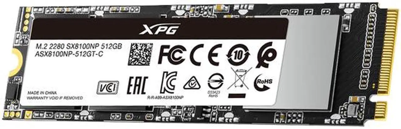 Alt view image 4 of 9 - XPG SX8100 Series: 512GB PCIe Gen3x4 M.2 2280 Solid State Drive