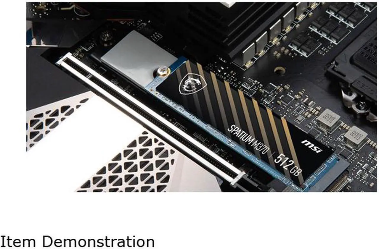 Alt view image 9 of 12 - MSI SPATIUM Series M.2 2280 1TB PCI-Express 3.0 x4, NVMe 1.3 3D NAND Internal Solid State Drive (SSD) M370