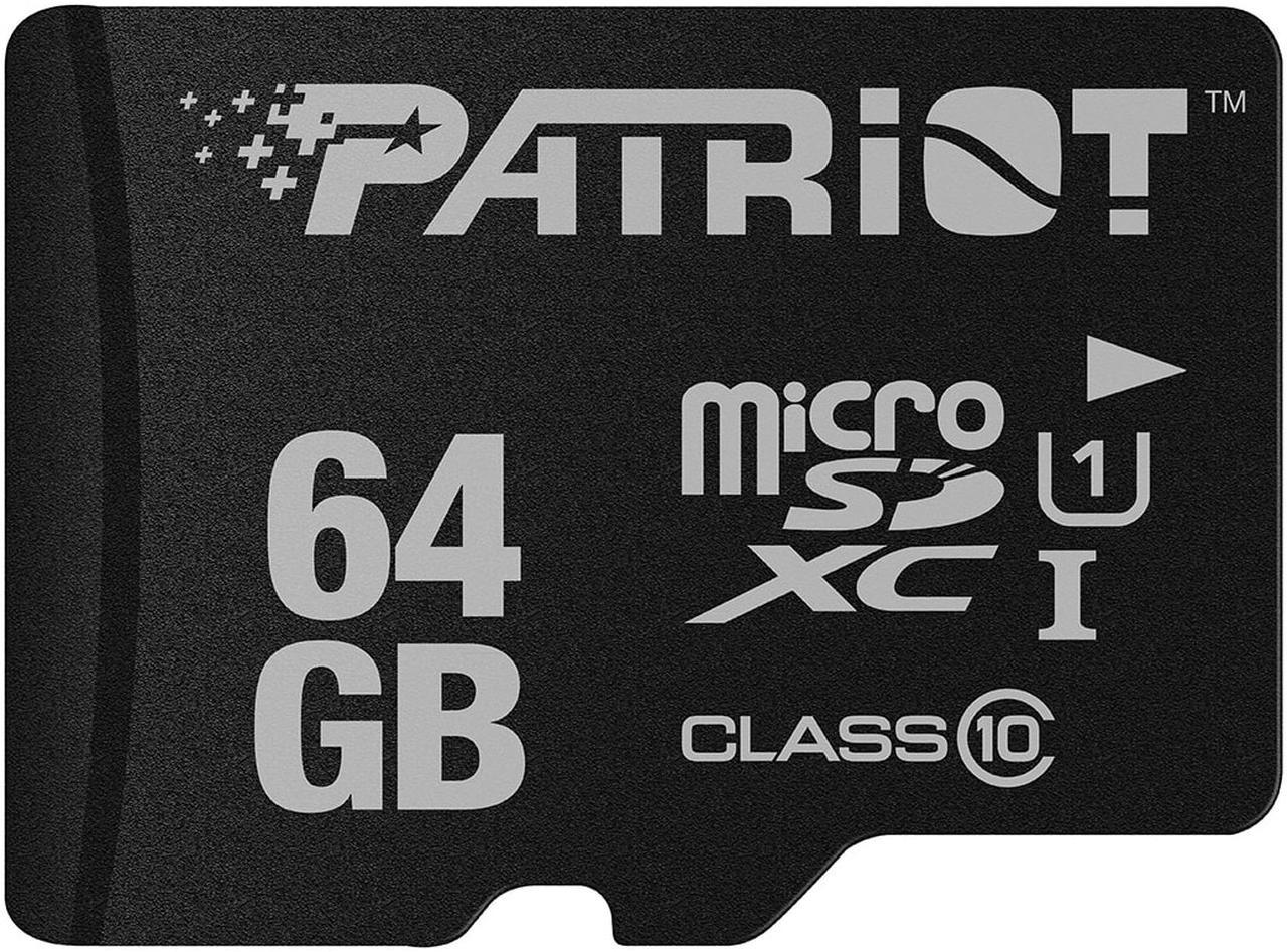 Patriot Memory 64 GB Class 10/UHS-I (U1) microSDXC - Speed Up to 80MB/S (PSF64GMDC10)