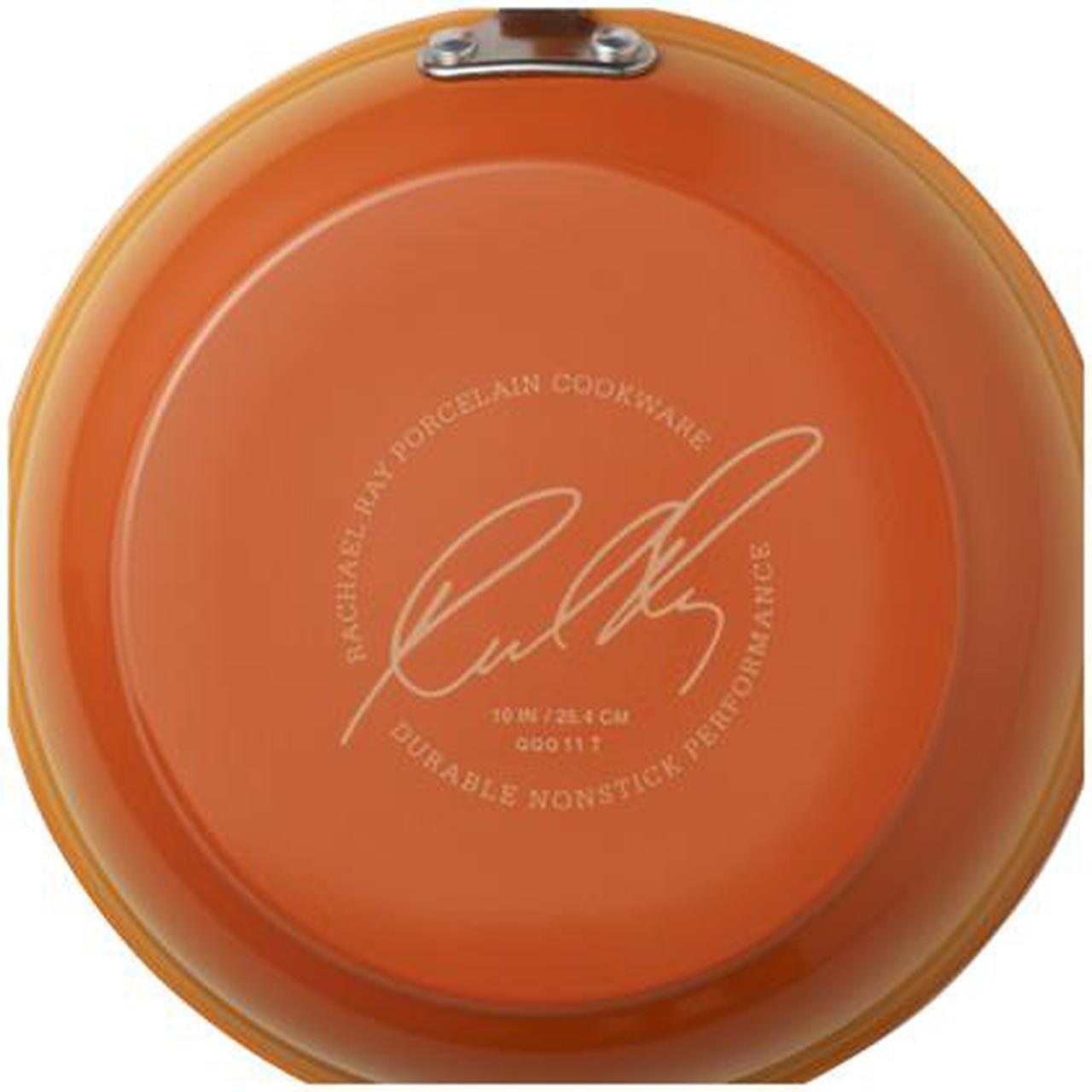 Alt view image 3 of 6 - Rachael Ray 10-Piece Kitchen NonStick Hard Enamel Cookware Set Pots Pans -Yellow