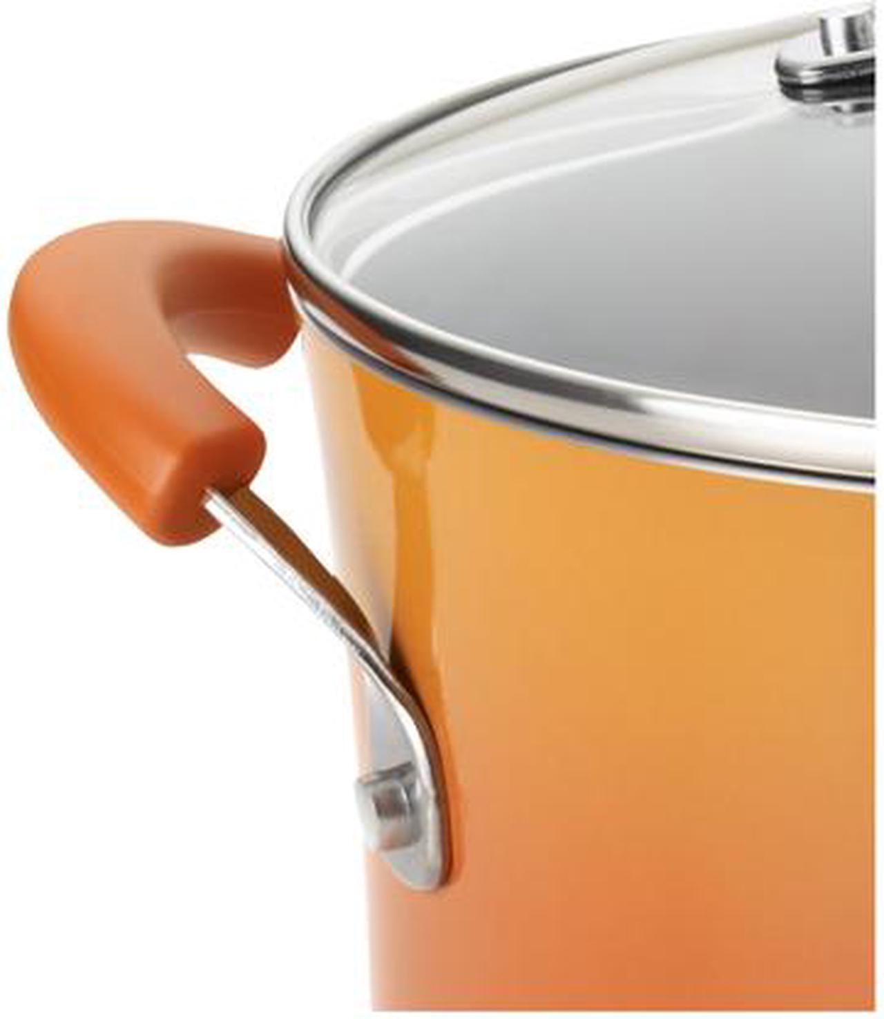 Alt view image 5 of 6 - Rachael Ray 10-Piece Kitchen NonStick Hard Enamel Cookware Set Pots Pans -Yellow