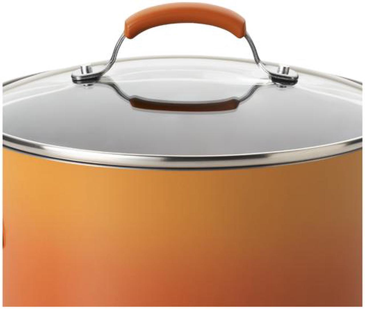 Alt view image 6 of 6 - Rachael Ray 10-Piece Kitchen NonStick Hard Enamel Cookware Set Pots Pans -Yellow