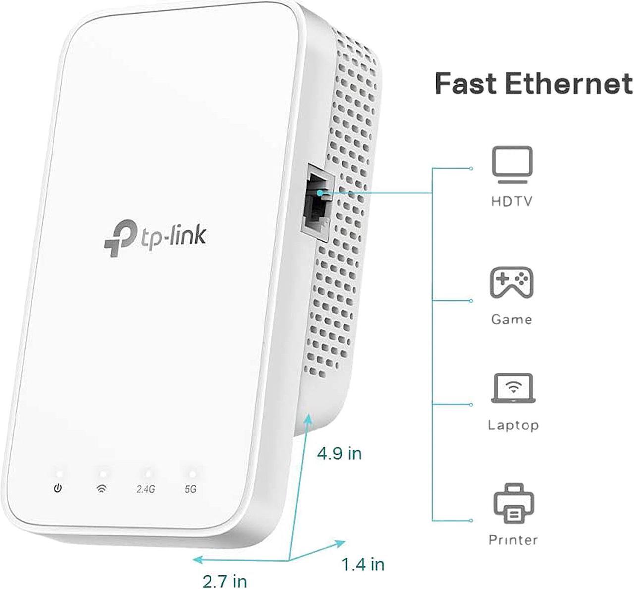 Alt view image 2 of 6 - TP-Link AC750 WiFi Extender (RE230), Covers Up to 1200 Sq.ft and 20 Devices, Dual Band WiFi Range Extender, WiFi Booster to Extend Range of WiFi Internet Connection, OneMesh Compatible