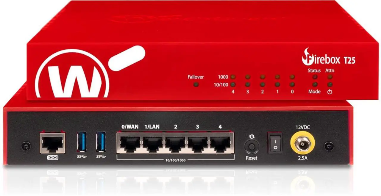 Alt view image 3 of 6 - WatchGuardFirebox T25-W with 1-yr Total Security Suite