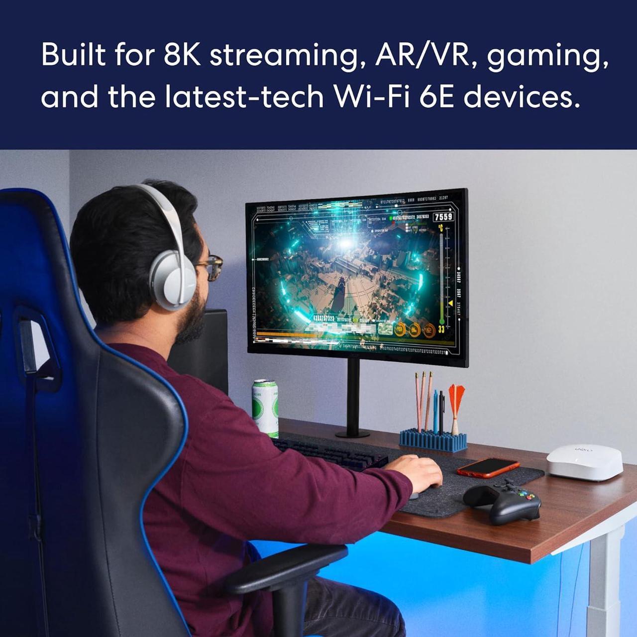 Alt view image 5 of 7 - eero Pro 6E AXE5400 Tri-Band Mesh Wi-Fi 6E Router