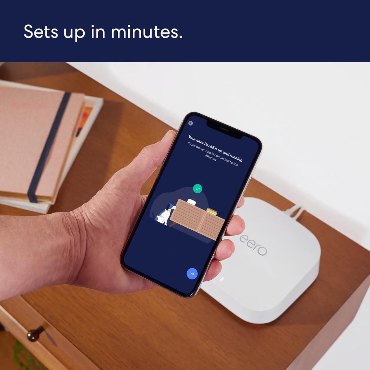 Alt view image 7 of 7 - eero Pro 6E AXE5400 Tri-Band Mesh Wi-Fi 6E Router