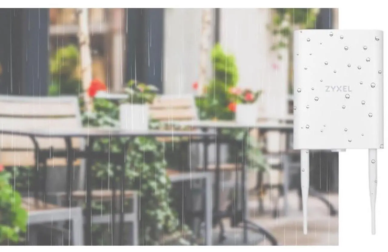 Alt view image 7 of 8 - ZyXEL WiFi 6 AX1800 Wireless Gigabit Outdoor Access Point, IP55 Rated, Mesh, Seamless Roaming & MU-MIMO, WPA3-PSK Security, Cloud, App or Direct Management, PoE+ Injector Included, NWA55AXE