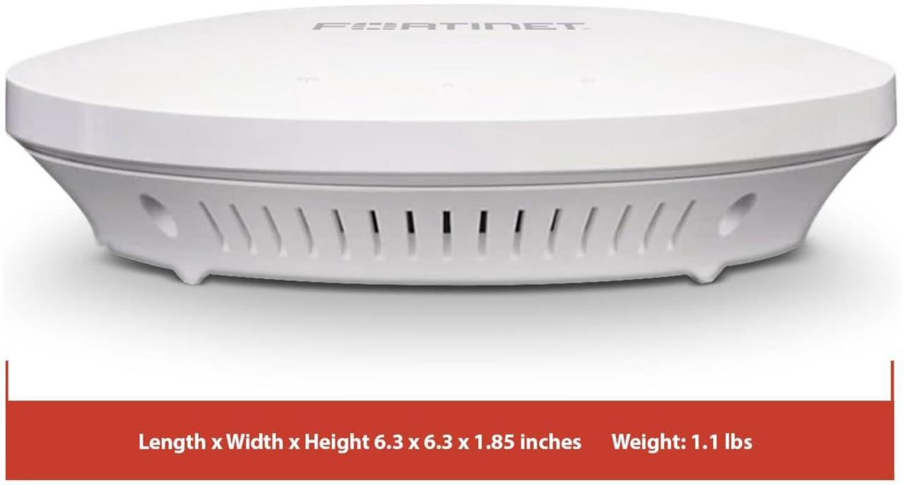 Alt view image 5 of 8 - Fortinet FortiAP 221E | 802.11ac Wave 2 indoor wireless Access Point - dual radio, 4 internal Antennas, 1 x 10/100/1000 RJ45 port (FAP-221E-A)