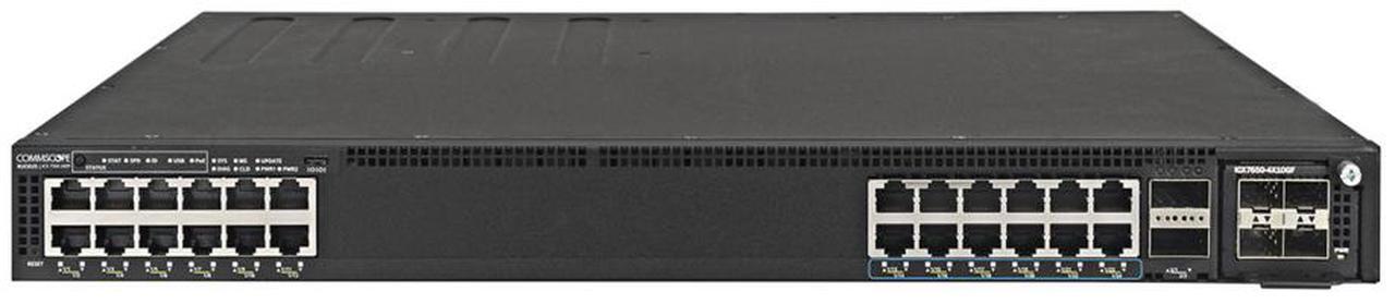 Alt view image 3 of 3 - Ruckus ICX 7550-24ZP Mid-Range Access 24 Ports Multigigabit PoE Switch, Managed, Rack-Mountable