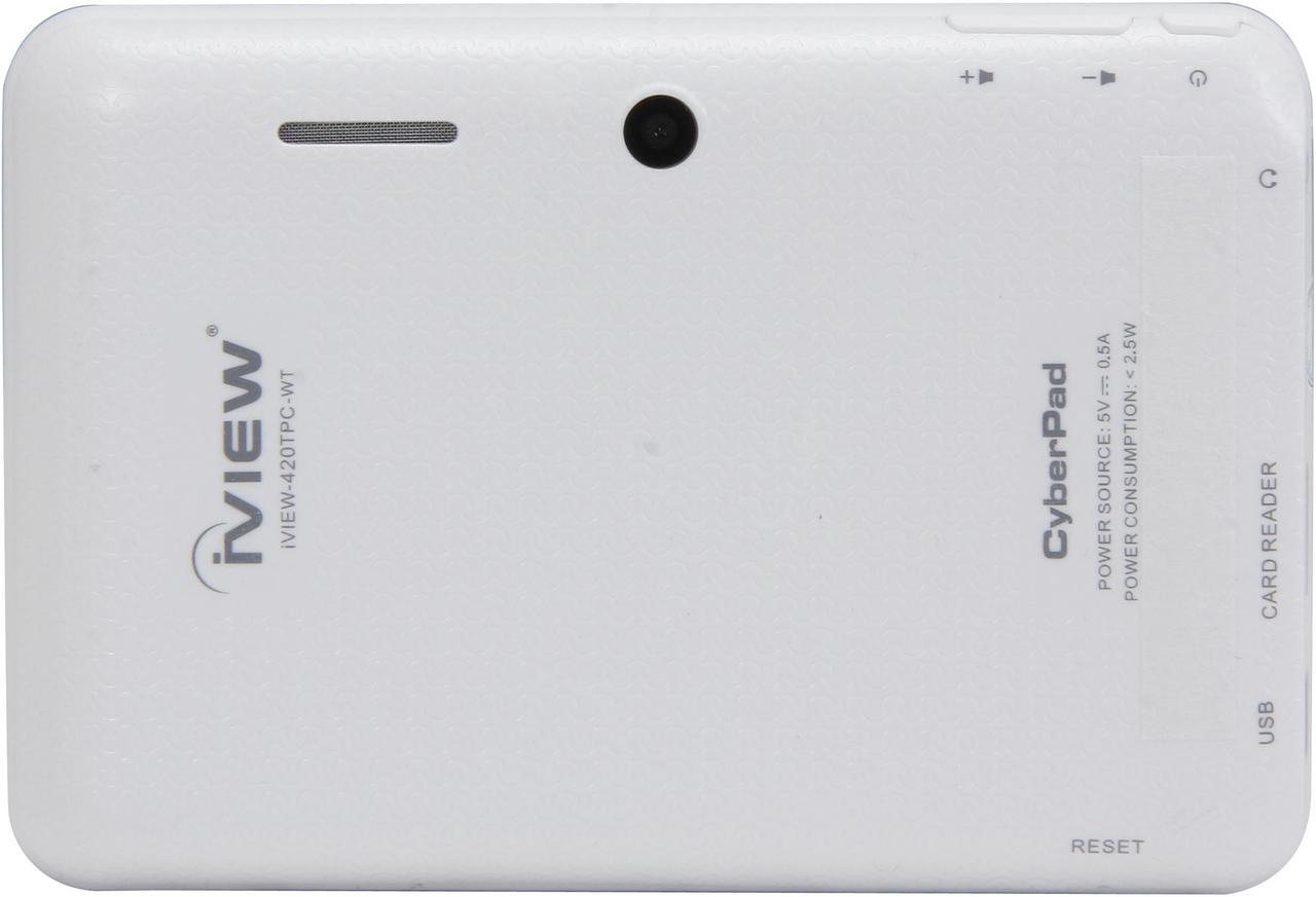 Alt view image 3 of 5 - iView CyberPad 420TPC Android Tablet - 1.2GHz 512MB DDR3 4GB flash memory 4.3" Tablet WIFI Android 4.2 White (iVIEW-420TPC-WT)