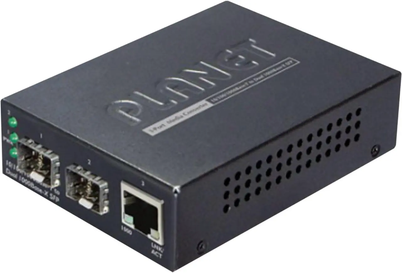 Main image of PLANET GT-1205A 1-Port 10/100/1000Base-T - 2-Port 1000FX (SFP) Switch Media Converter