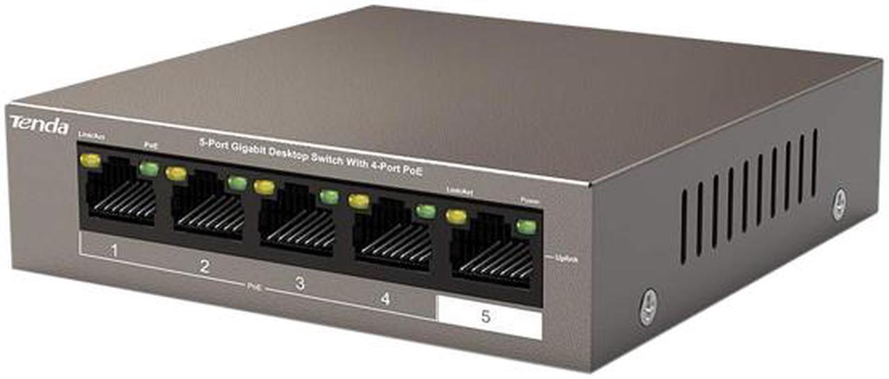 Alt view image 2 of 5 - Tenda Tef1105p 5-Port 10-100 Mbps Unmanaged Switch