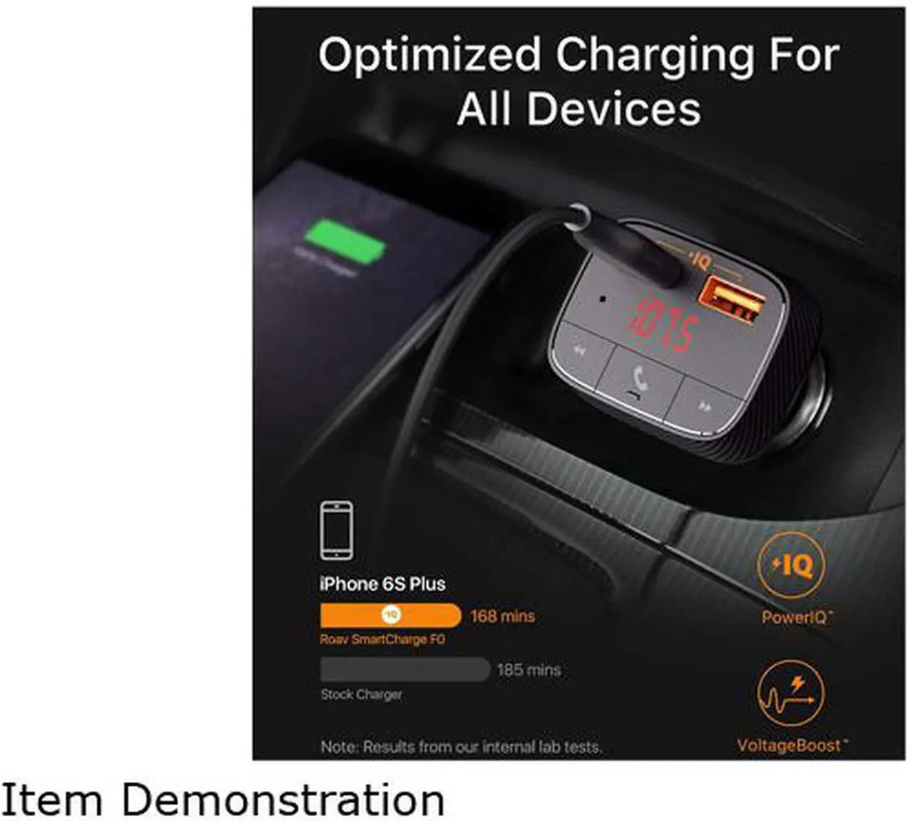 Alt view image 7 of 7 - Anker Roav SmartCharge F0 Bluetooth FM Transmitter for Car, Audio Adapter and Receiver, Hands-Free Calling, MP3 Car Charger with 2 USB Ports, PowerIQ, and AUX Output (No Dedicated App)