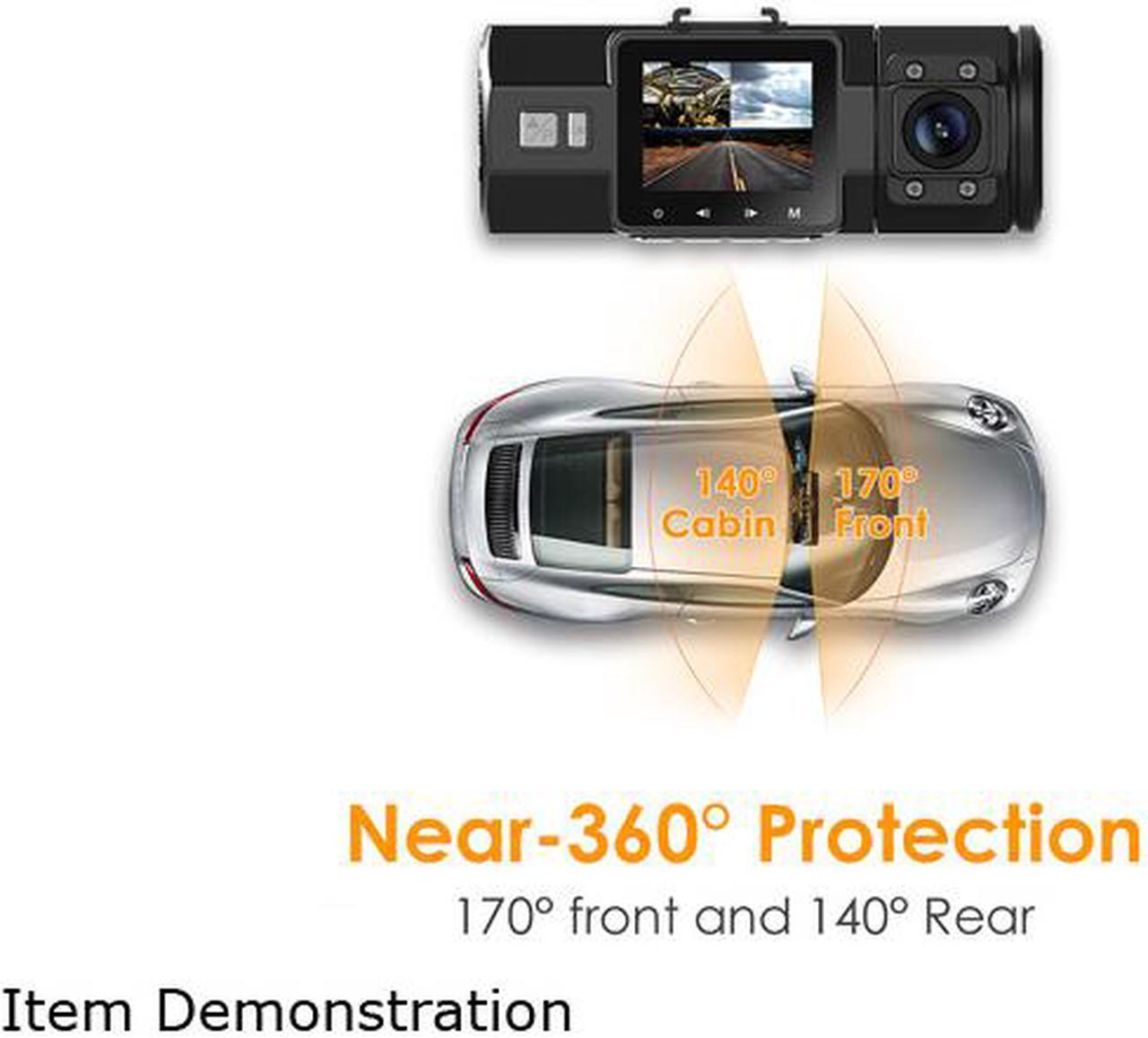 Alt view image 5 of 6 - Vantrue N2 Pro Uber Dual Dash Cam Dual 1920x1080P Infrared Night Vision Front and Inside Dash Camera for Car, 2.5K 2560x1440P Single Front, 310° Car Camera, 24hr Parking Mode, Motion Sensor