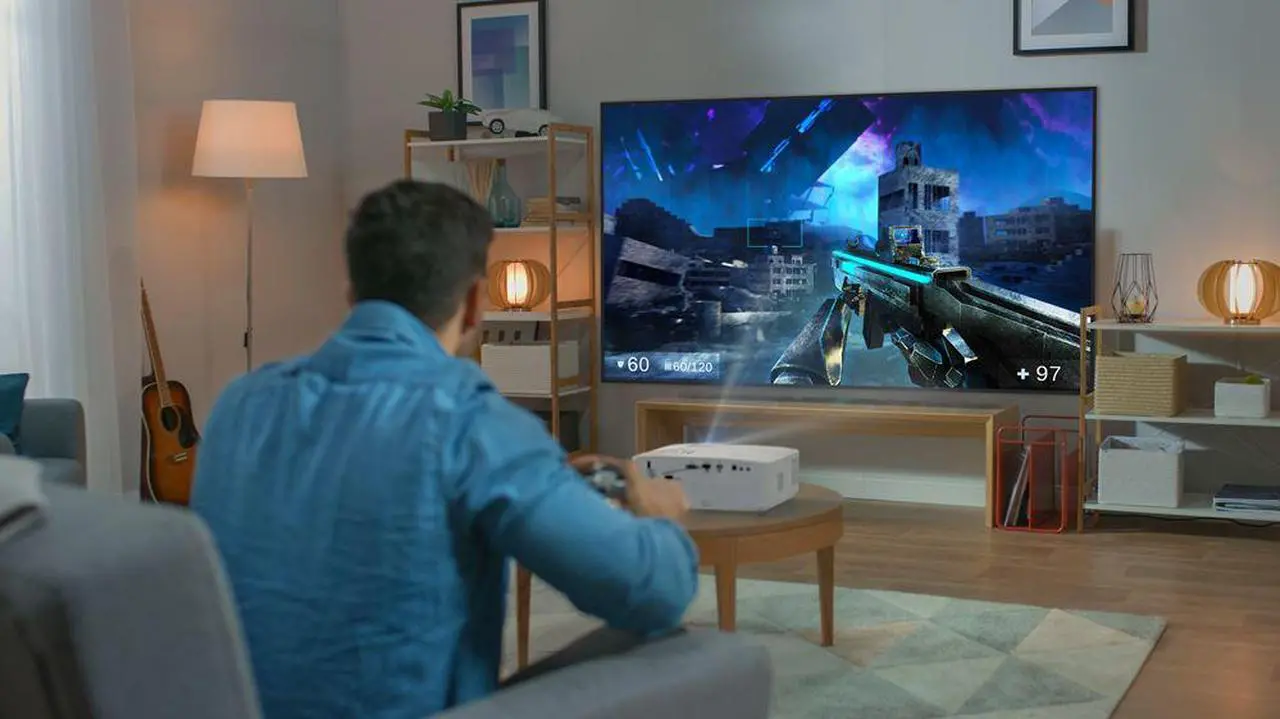 Alt view image 8 of 12 - Optoma UHD35STx Short Throw True 4K UHD Gaming and Home Entertainment Projector | 3,600 Lumens for Lights-On Viewing | 240Hz Refresh Rate and Ultra-Low 4ms Response Time