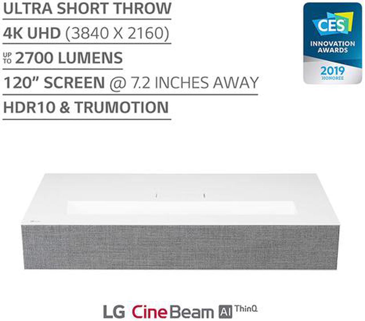 Alt view image 10 of 13 - LG HU85LA 4K UHD Laser Smart Home Theater CineBeam Projector (White)